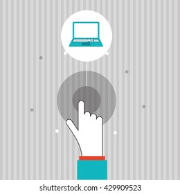 Communication design. Cursor icon. Colorful illustration , vector
