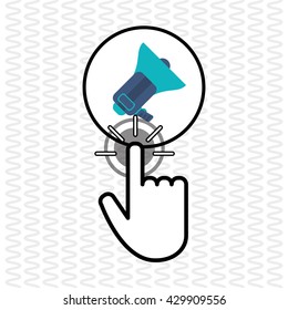 Communication design. Cursor icon. Colorful illustration , vector
