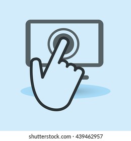 Communication design. Cursor icon. Colorful illustration , vector