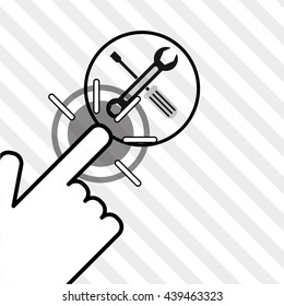 Communication design. Cursor icon. Colorful illustration , vector