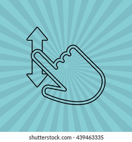 Communication design. Cursor icon. Colorful illustration , vector