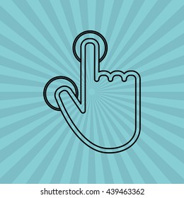Communication design. Cursor icon. Colorful illustration , vector