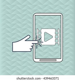 Communication design. Cursor icon. Colorful illustration , vector