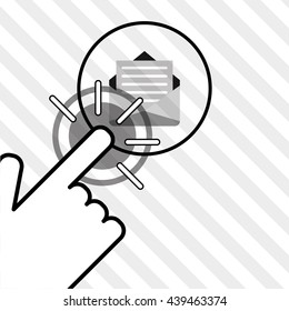 Communication design. Cursor icon. Colorful illustration , vector