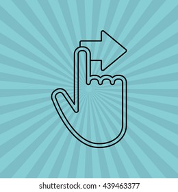 Communication design. Cursor icon. Colorful illustration , vector