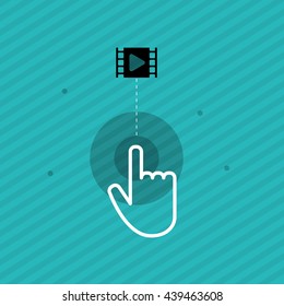 Communication design. Cursor icon. Colorful illustration , vector
