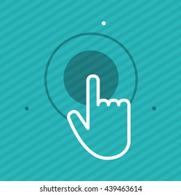 Communication design. Cursor icon. Colorful illustration , vector