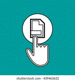 Communication design. Cursor icon. Colorful illustration , vector