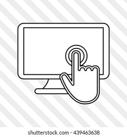 Communication design. Cursor icon. Colorful illustration , vector
