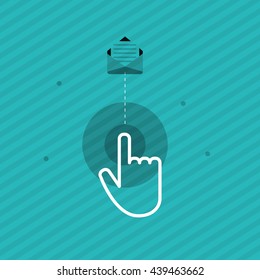 Communication design. Cursor icon. Colorful illustration , vector