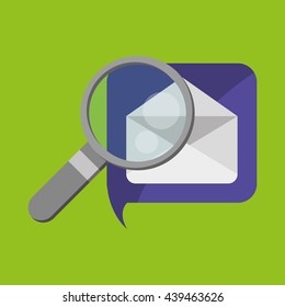 Communication design. email icon. Flat illustration