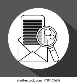 Communication design. email icon. Flat illustration