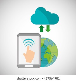 Communication design. Internet concept. Isolated illustration