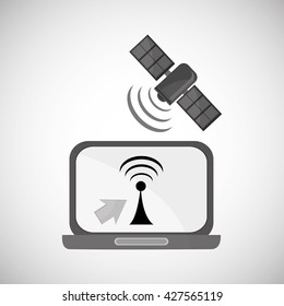 Communication design. Internet concept. Isolated illustration