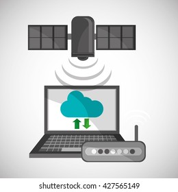 Communication design. Internet concept. Isolated illustration