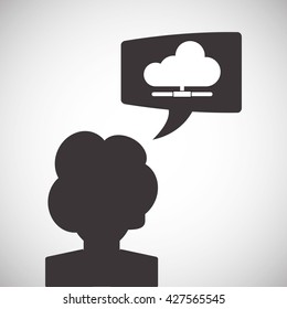 Communication design. Internet concept. Isolated illustration
