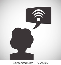 Communication design. Internet concept. Isolated illustration