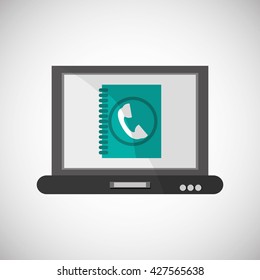 Communication design. Internet concept. Isolated illustration