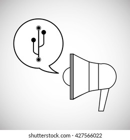 Communication design. Internet concept. Isolated illustration