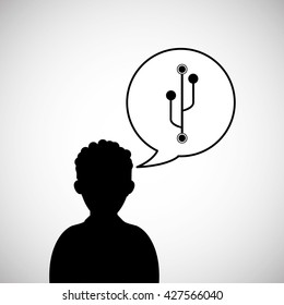 Communication design. Internet concept. Isolated illustration