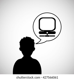 Communication design. Internet concept. Isolated illustration