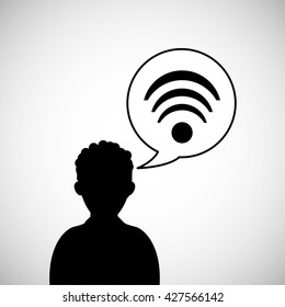 Communication design. Internet concept. Isolated illustration