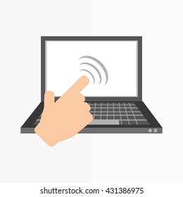 Communication design. Internet concept. Isolated illustration, vector