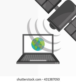 Communication design. Internet concept. Isolated illustration, vector