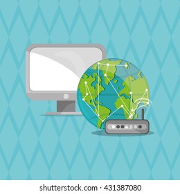 Communication design. Internet concept. Isolated illustration, vector