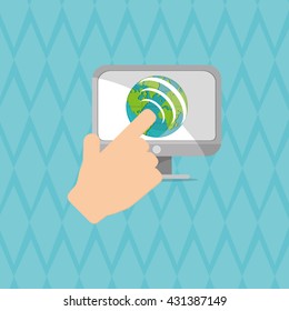Communication design. Internet concept. Isolated illustration, vector