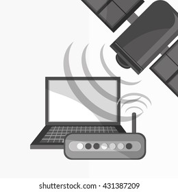 Communication design. Internet concept. Isolated illustration, vector