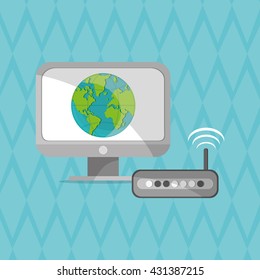 Communication design. Internet concept. Isolated illustration, vector