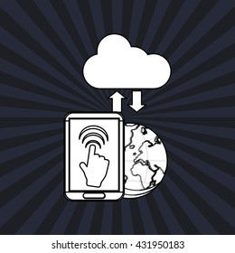 Communication design. Internet concept. Isolated illustration, vector