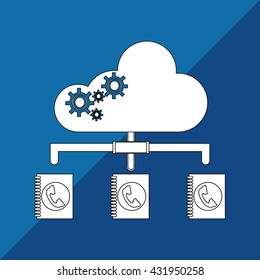 Communication design. Internet concept. Isolated illustration, vector