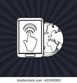 Communication design. Internet concept. Isolated illustration, vector