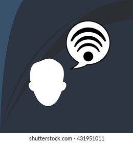 Communication design. Internet concept. Isolated illustration, vector