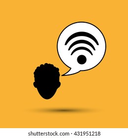 Communication design. Internet concept. Isolated illustration, vector