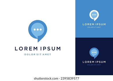 communication design logo or chat bubble