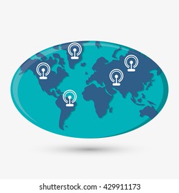 Communication design. Media icon. Flat illustration