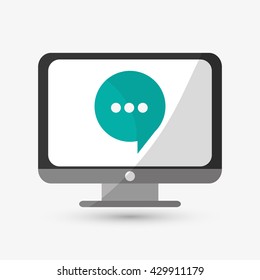 Communication design. Media icon. Flat illustration