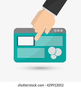 Communication design. Media icon. Flat illustration
