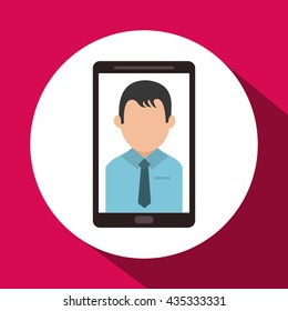 Communication design. Media icon. Flat illustration, vector graphic