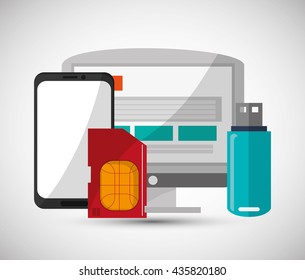 Communication design. Media icon. Flat illiustration, vector graphic