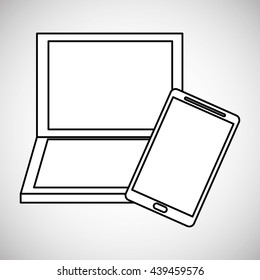 Communication design. Media icon. Flat illustration, vector graphic, electronic device