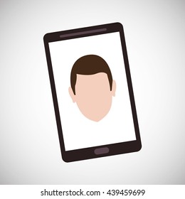 Communication design. Media icon. Flat illustration, vector graphic, electronic device