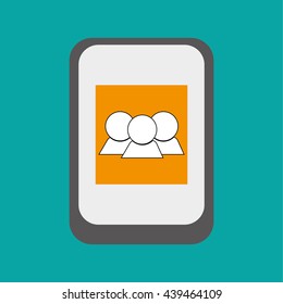 Communication design. Media icon. Flat illustration