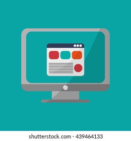 Communication design. Media icon. Flat illustration