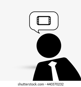 Communication design. Media icon. Flat illustration, vector 