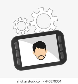 Communication design. Media icon. Flat illustration, vector 