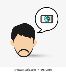 Communication design. Media icon. Flat illustration, vector 